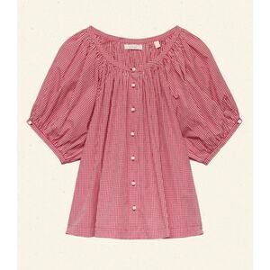 Hand Me Doen June Top In Cerise Paris Gingham Size Medium
